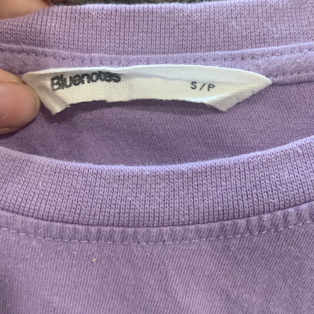 Purple Bluenotes Women Size S Short Sleeve Shirt - Picture 3 of 5